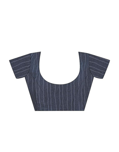 White Silk Printed Saree