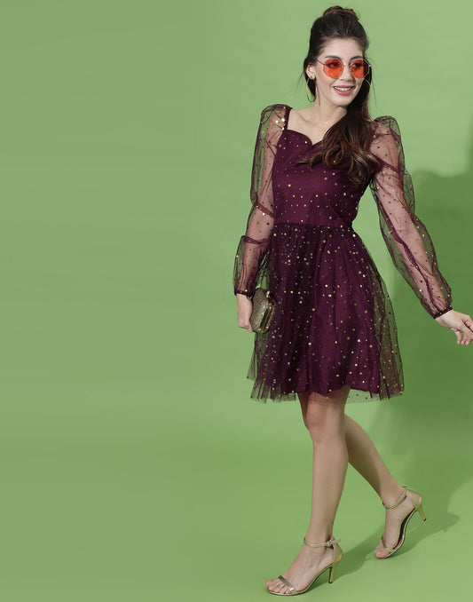 Maroon Cocktail Dress | Sudathi
