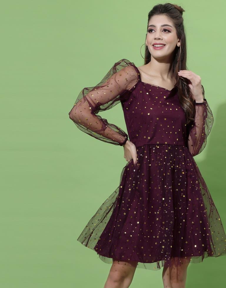 Maroon Cocktail Dress | Sudathi
