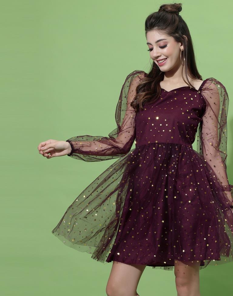 Maroon Cocktail Dress | Sudathi