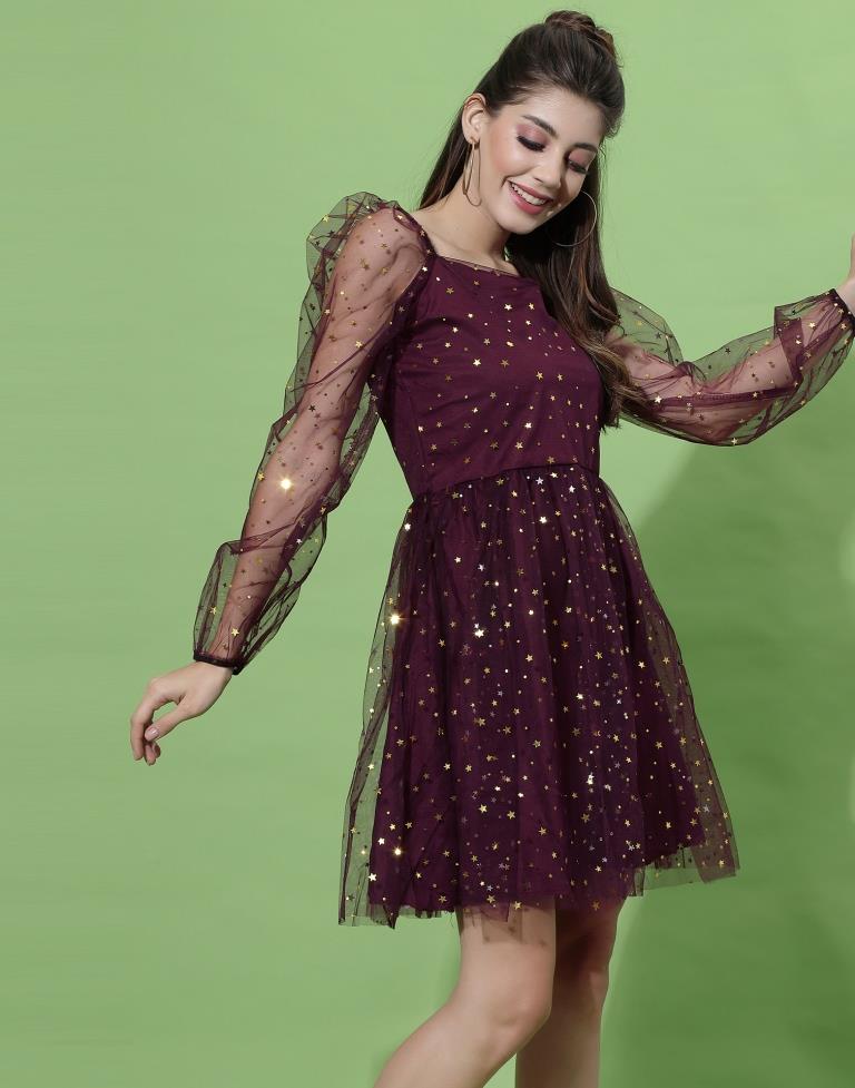 Maroon Cocktail Dress | Sudathi