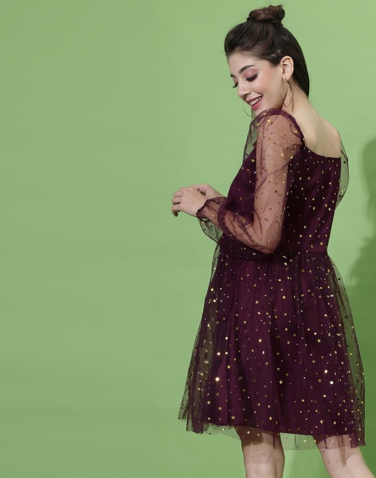 Maroon Cocktail Dress | Sudathi