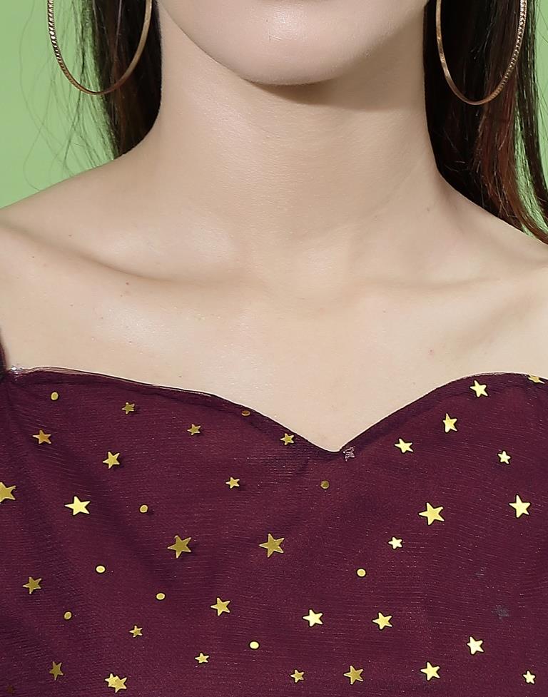 Maroon Cocktail Dress | Sudathi