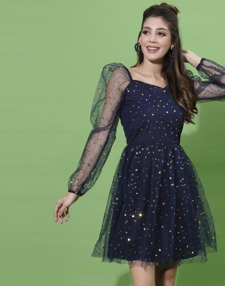 Navy Blue Cocktail Dress | Sudathi