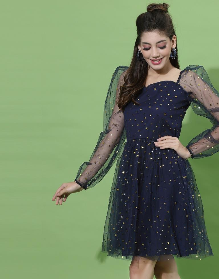 Navy Blue Cocktail Dress | Sudathi