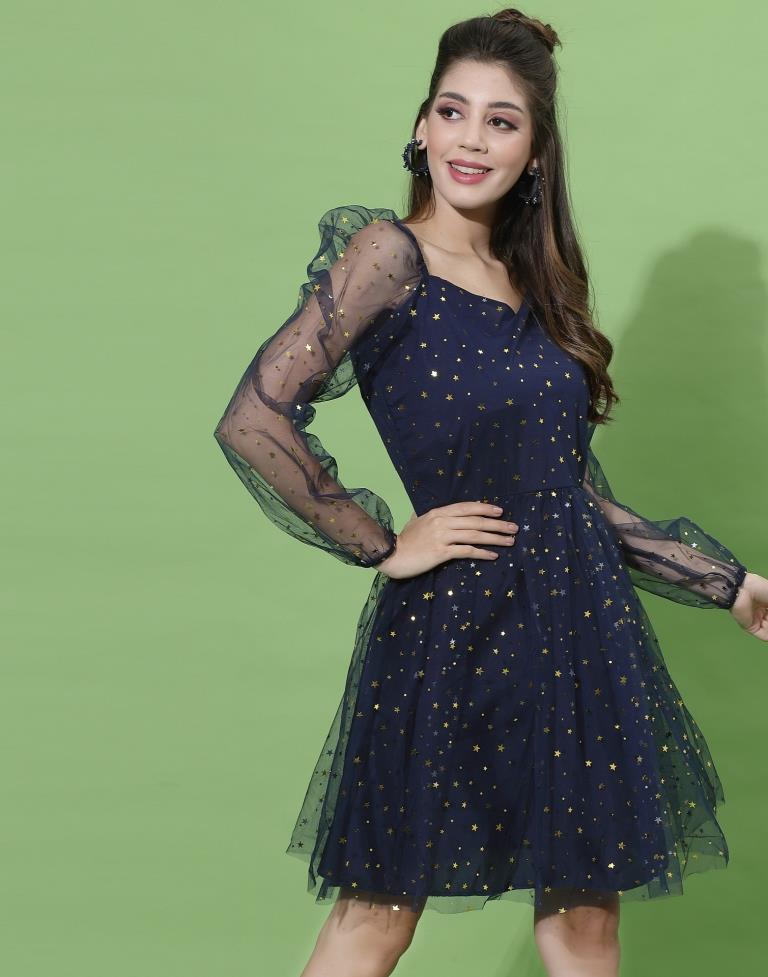 Navy Blue Cocktail Dress | Sudathi