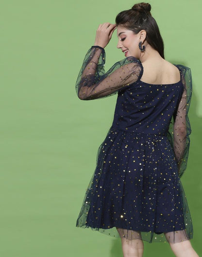 Navy Blue Cocktail Dress | Sudathi