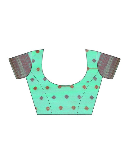 Turquoise Silk Woven Saree