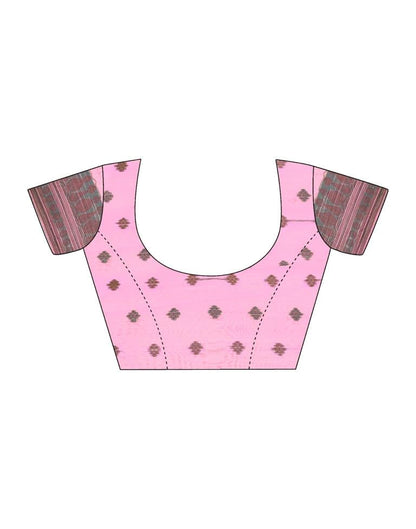 Pink Silk Woven Saree