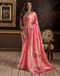 Pink Silk Printed Saree