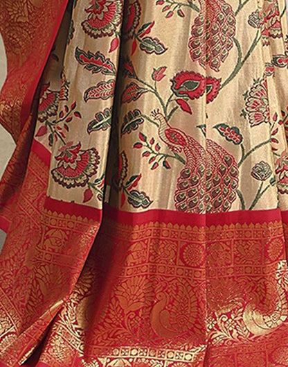 Golden Silk Woven Saree