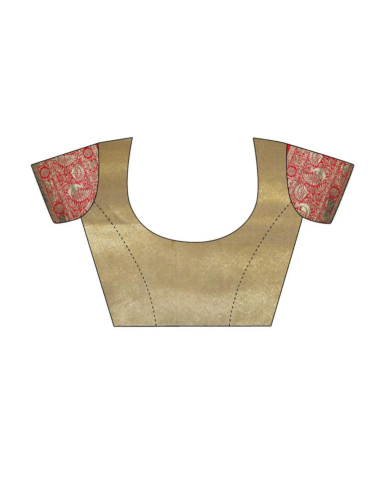 Golden Silk Woven Saree