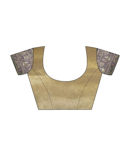 Golden & Multicoloured Silk Woven Saree