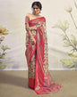 Golden & Red Silk Woven Saree