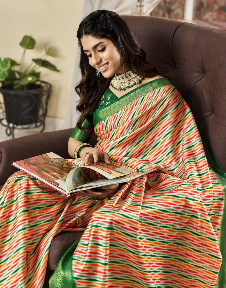 Multi Silk Printed Saree
