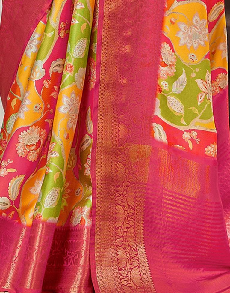 Multi Silk Printed Saree
