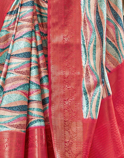 Multi Silk Printed Saree