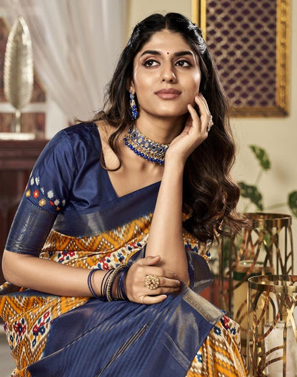 Multi Silk Printed Saree