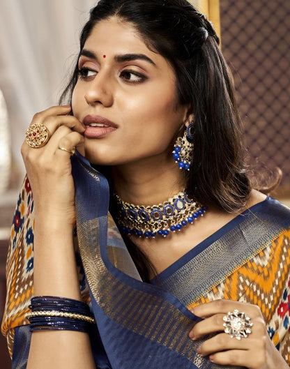 Multi Silk Printed Saree