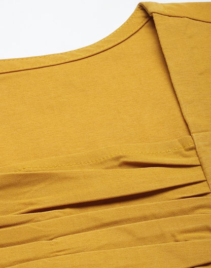 Mustard Ruched Bodycon | Leemboodi