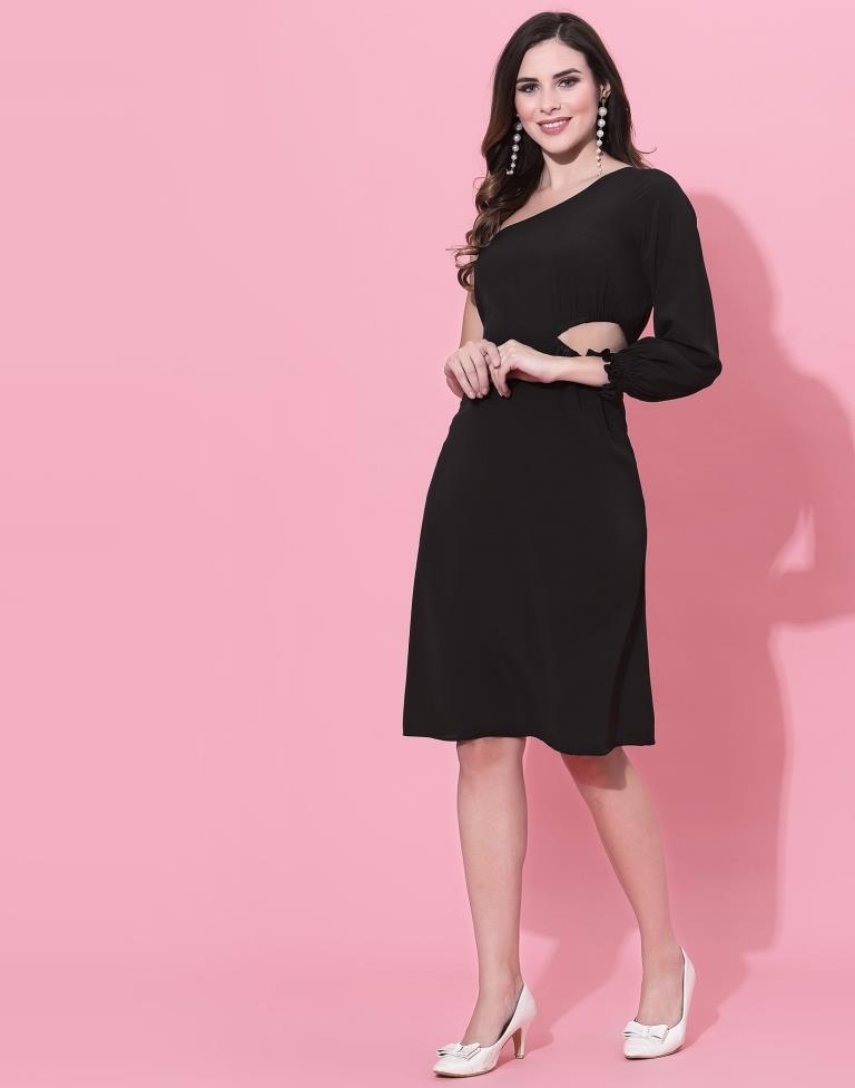 Black One Sholder Dress | Leemboodi