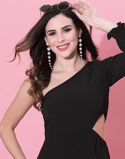 Black One Sholder Dress | Leemboodi