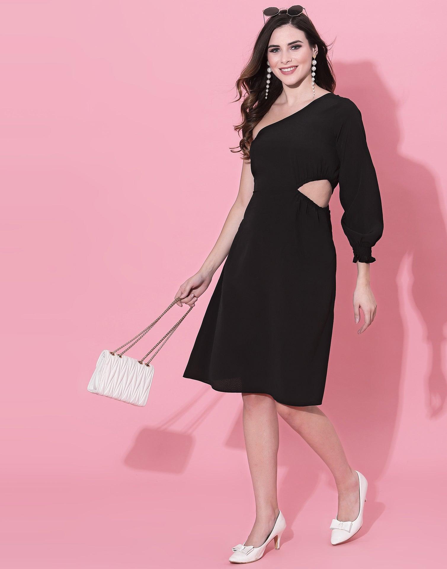 Black One Sholder Dress | Leemboodi