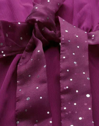 Wine puff sleeve dress | Leemboodi