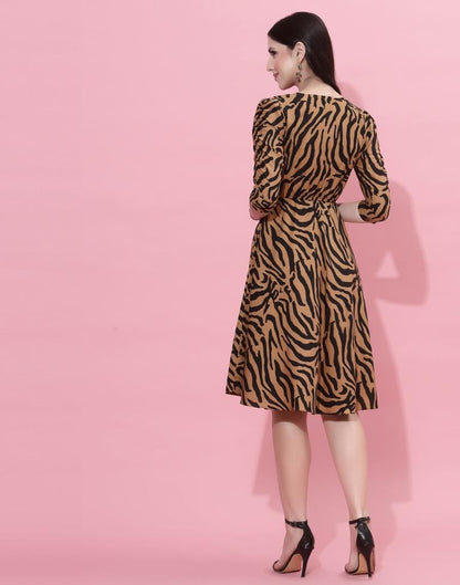 Rust Animal Print Knot Dress | Sudathi