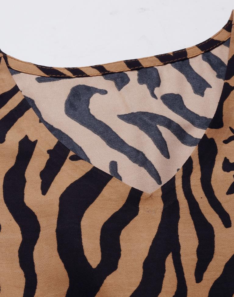 Rust Animal Print Knot Dress | Sudathi