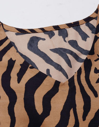 Rust Animal Print Knot Dress | Sudathi