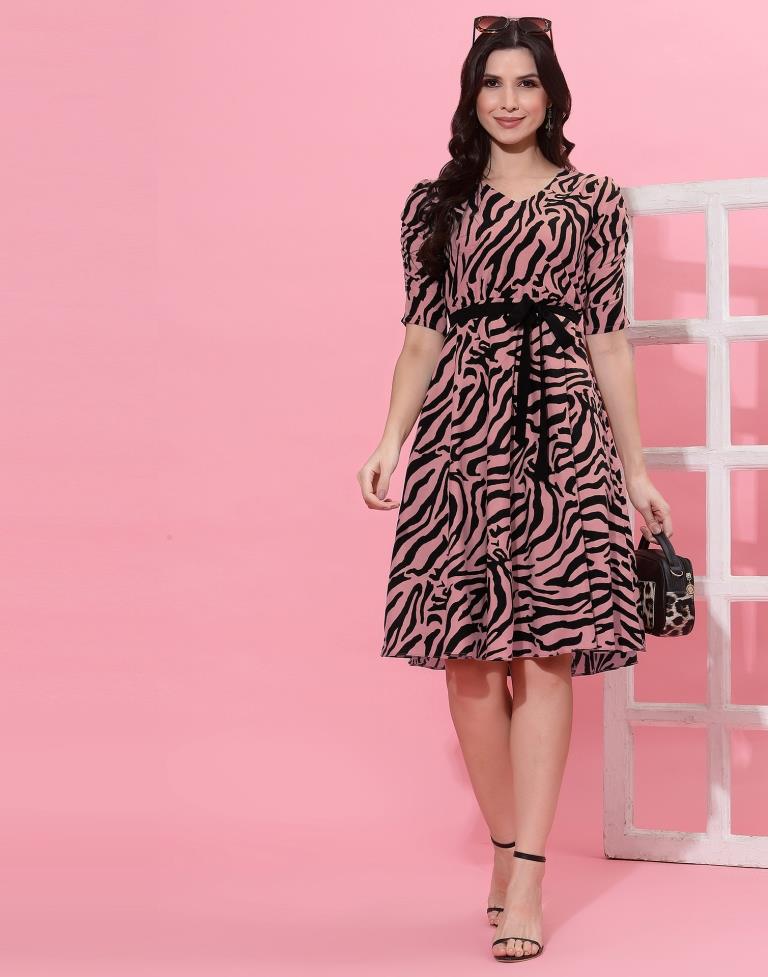 Pink Fit & Flare Dress | Sudathi
