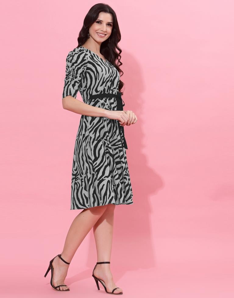 Grey Fit & Flare Dress | Sudathi