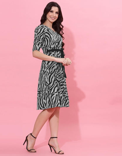 Grey Fit & Flare Dress | Sudathi