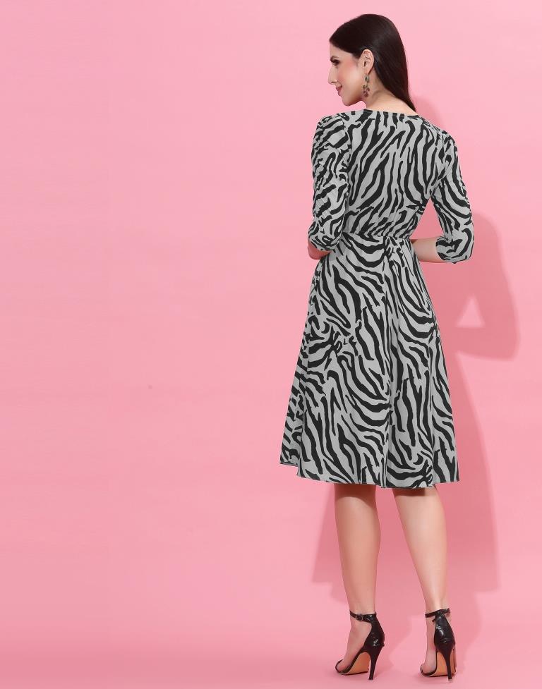 Grey Fit & Flare Dress | Sudathi