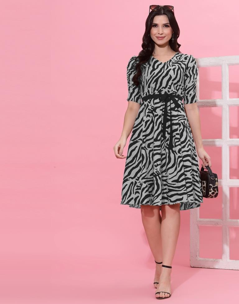 Grey Fit & Flare Dress | Sudathi