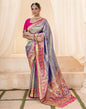 Voilet Silk Woven Saree