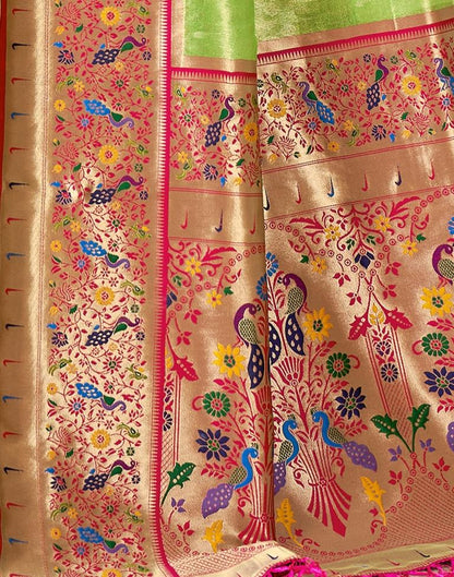 Green Silk Woven Saree