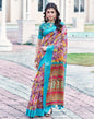 Multi Linen Printed Saree