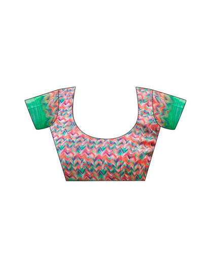 Multi Linen Printed Saree