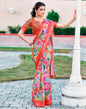 Multi Linen Printed Saree