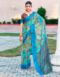 Multi Linen Printed Saree