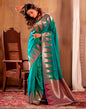Rama Green Silk Woven Saree