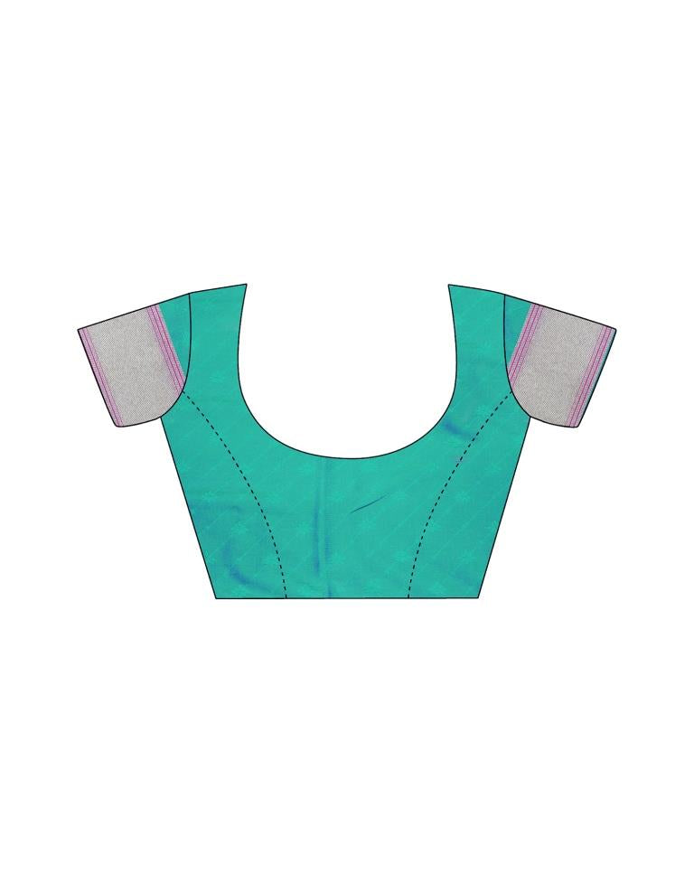 Rama Green Silk Woven Saree