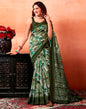 Mehandi Green Silk Printed Saree
