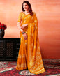 Turmeric Silk Printed Saree