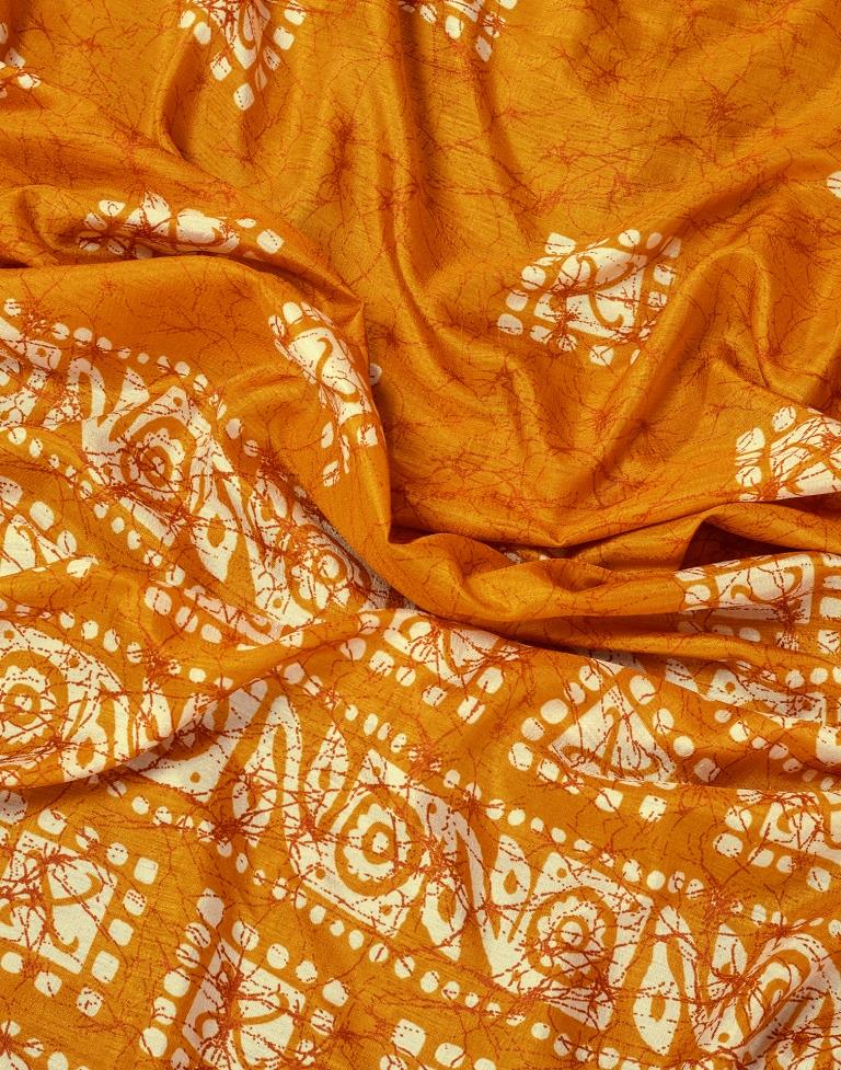 Turmeric Silk Printed Saree