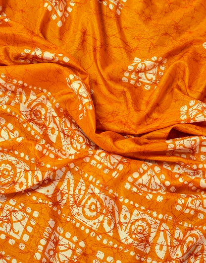 Turmeric Silk Printed Saree