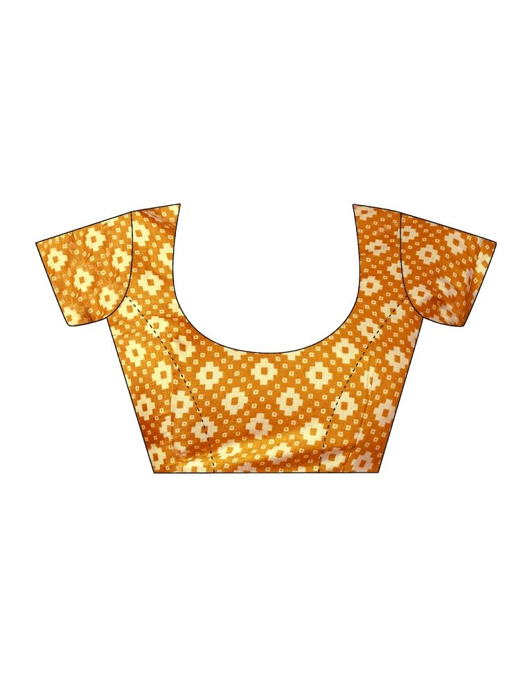 Turmeric Silk Printed Saree