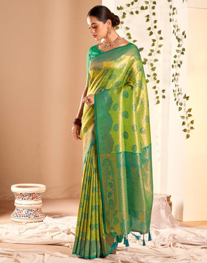 Green Silk Woven Saree